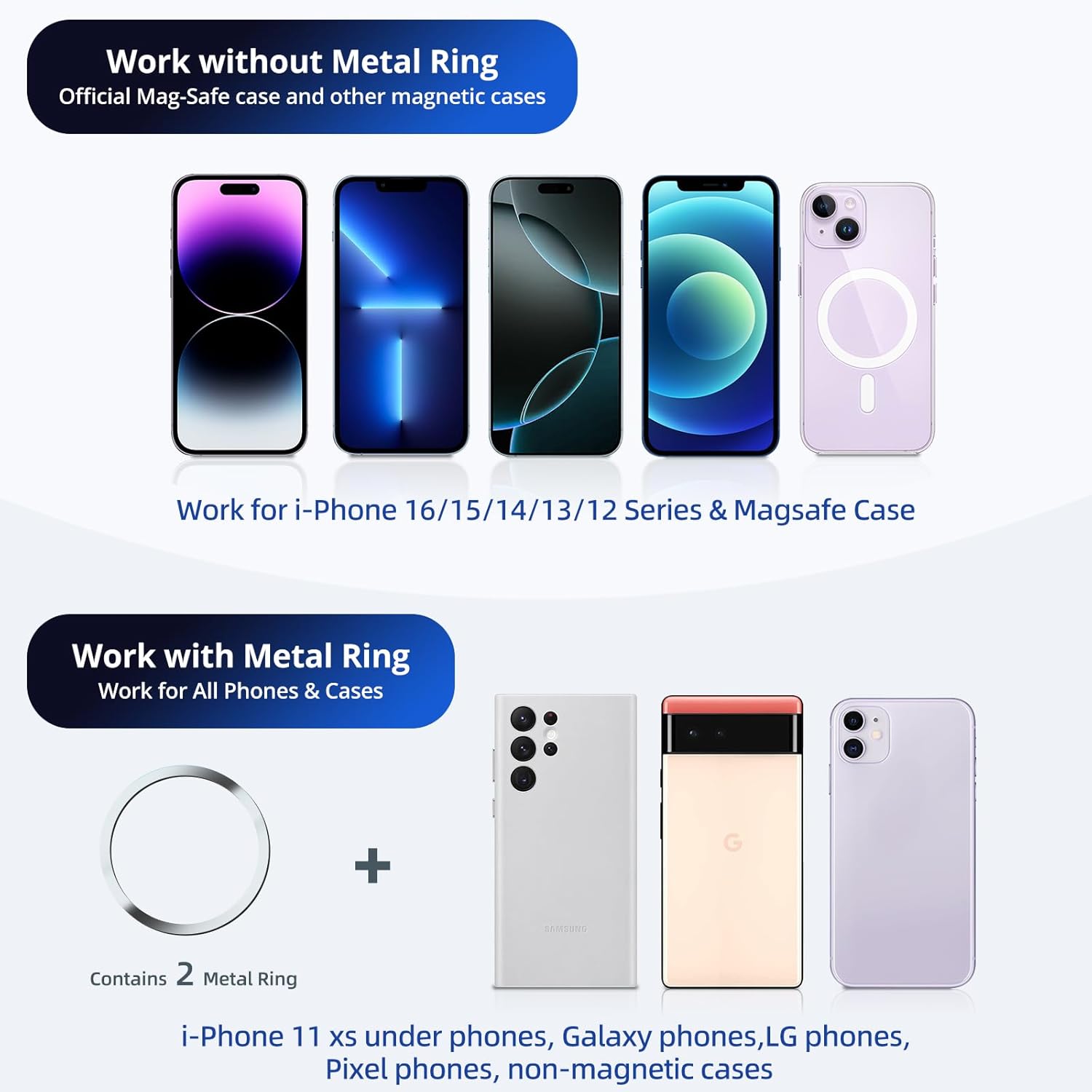 Car Vacuum Suction Magnetic Phone Holder, Upgraded Suction Cup, Magnetic Car Phone holders for phone and Supportable for All Smartphones, Portable Phone Holder Mount for Gym/Mirror/Smooth Surface-Black - Image 5