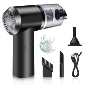 3IN1 Portable Car Vacuum Cleaner with Blower | USB Rechargeable Wireless Handheld Car Vacuum Cleaner Traveling,Portable,Rechargeable (Black)