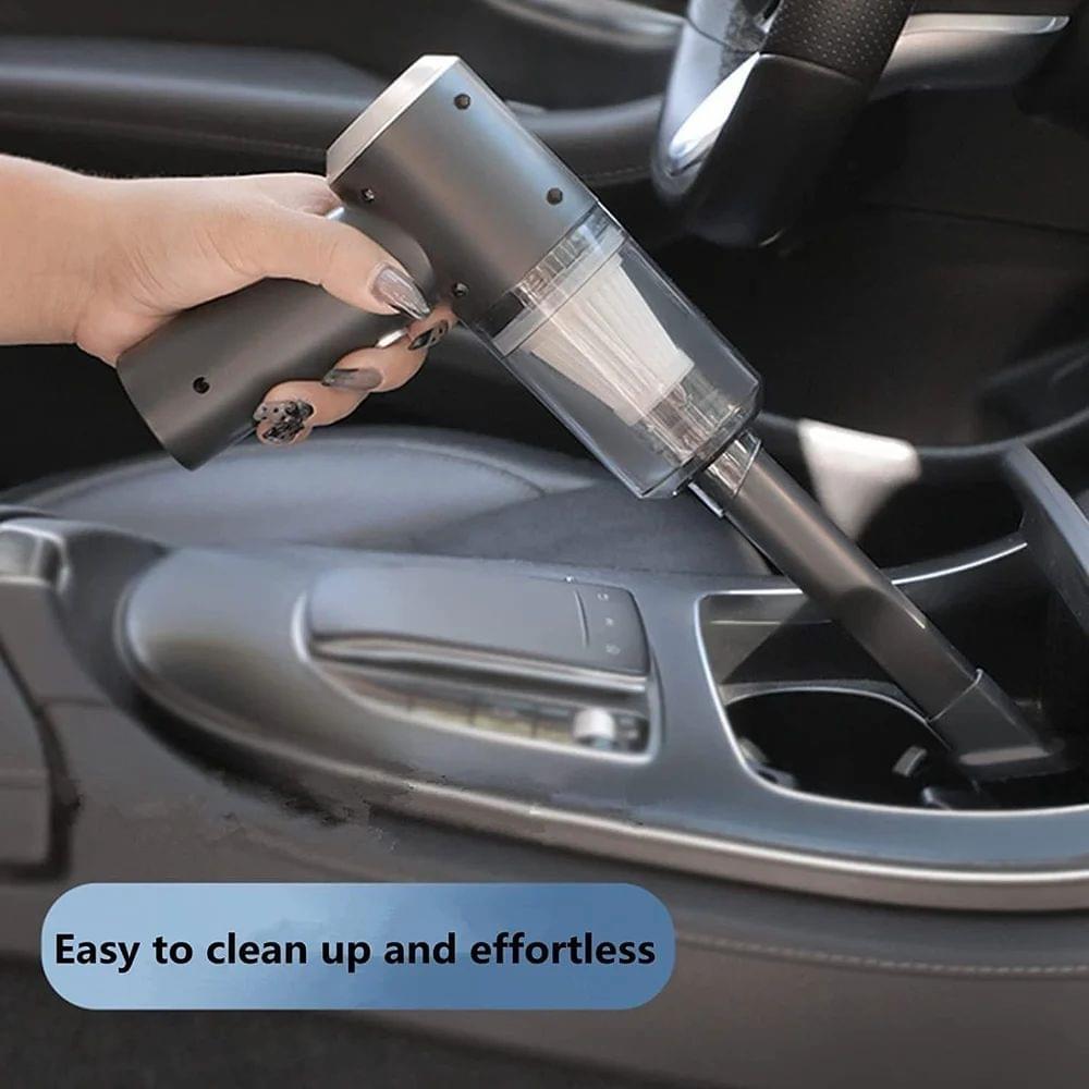 3IN1 Portable Car Vacuum Cleaner with Blower | USB Rechargeable Wireless Handheld Car Vacuum Cleaner Traveling,Portable,Rechargeable (Black) - Image 4