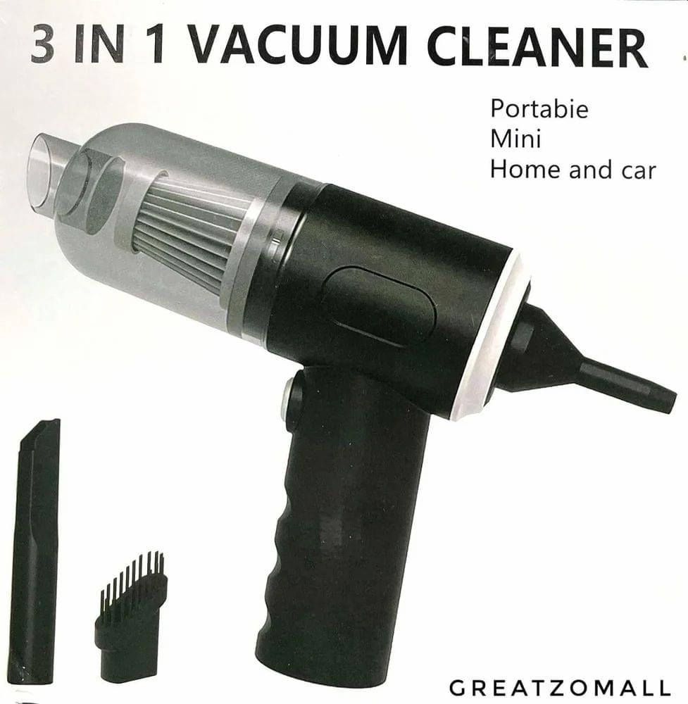 3IN1 Portable Car Vacuum Cleaner with Blower | USB Rechargeable Wireless Handheld Car Vacuum Cleaner Traveling,Portable,Rechargeable (Black) - Image 5