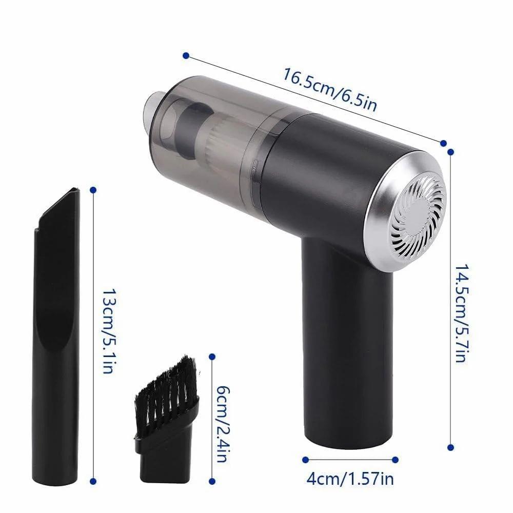 3IN1 Portable Car Vacuum Cleaner with Blower | USB Rechargeable Wireless Handheld Car Vacuum Cleaner Traveling,Portable,Rechargeable (Black) - Image 7